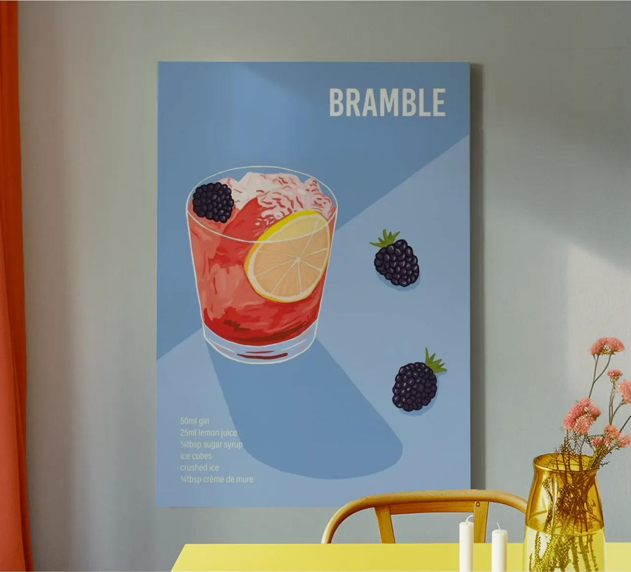 Poster del succo di limone di rovo tela con Cornice a cassetta da noahmiss
