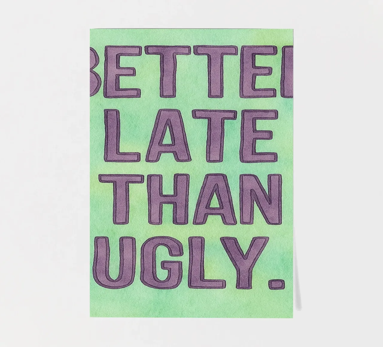 better late than ugly sticker sheet by onelove