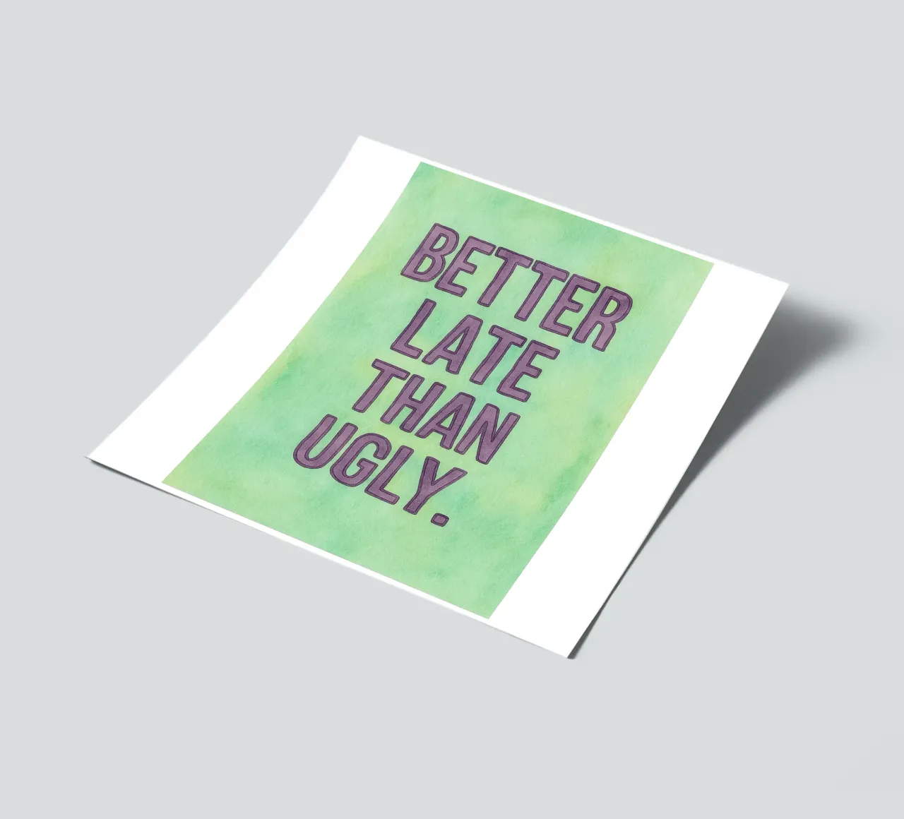 better late than ugly sticker sheet by onelove