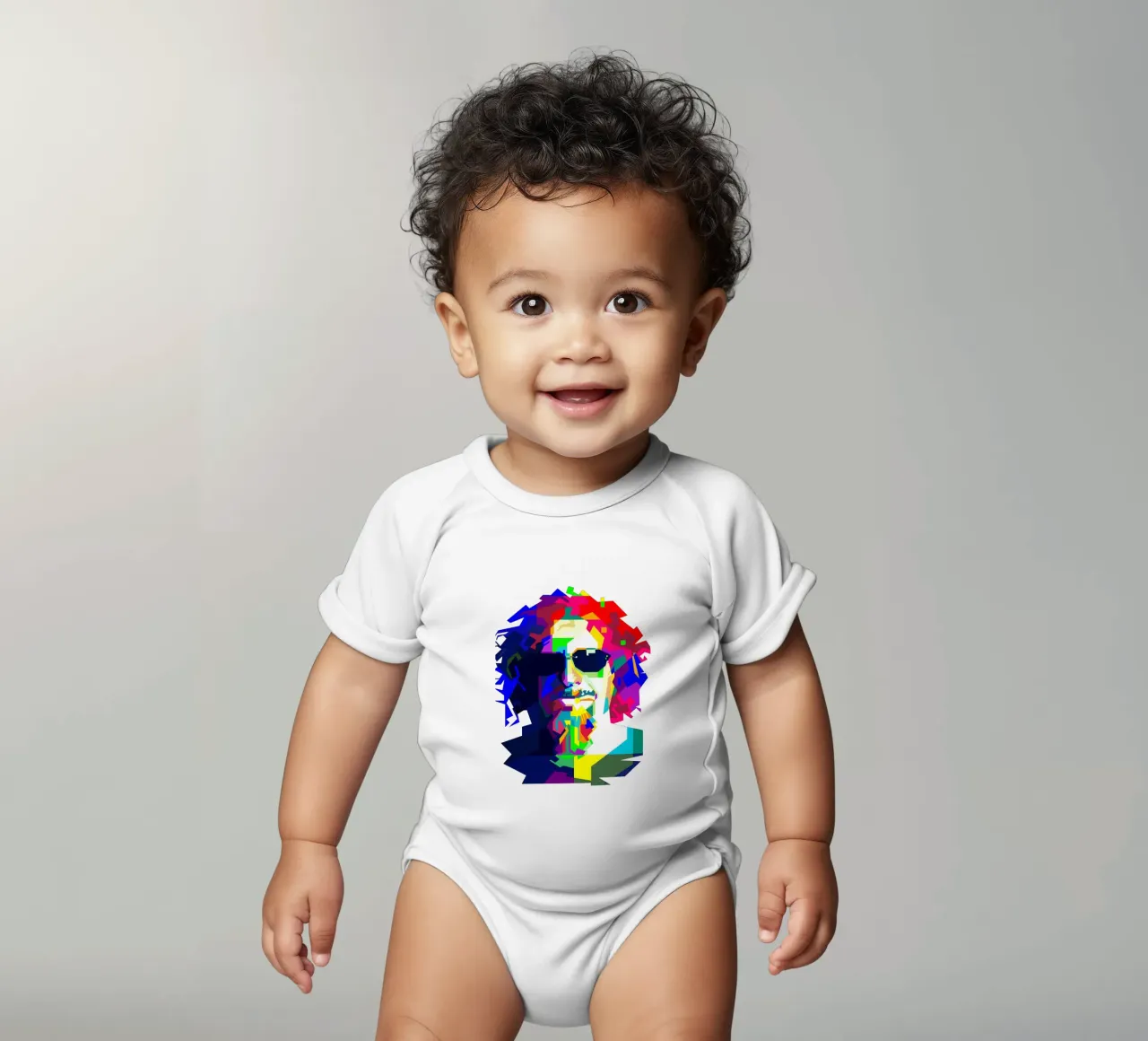 Sammy Hagar Red Rocker Illustrazione WPAP body neonato maniche corte da Artkreator
