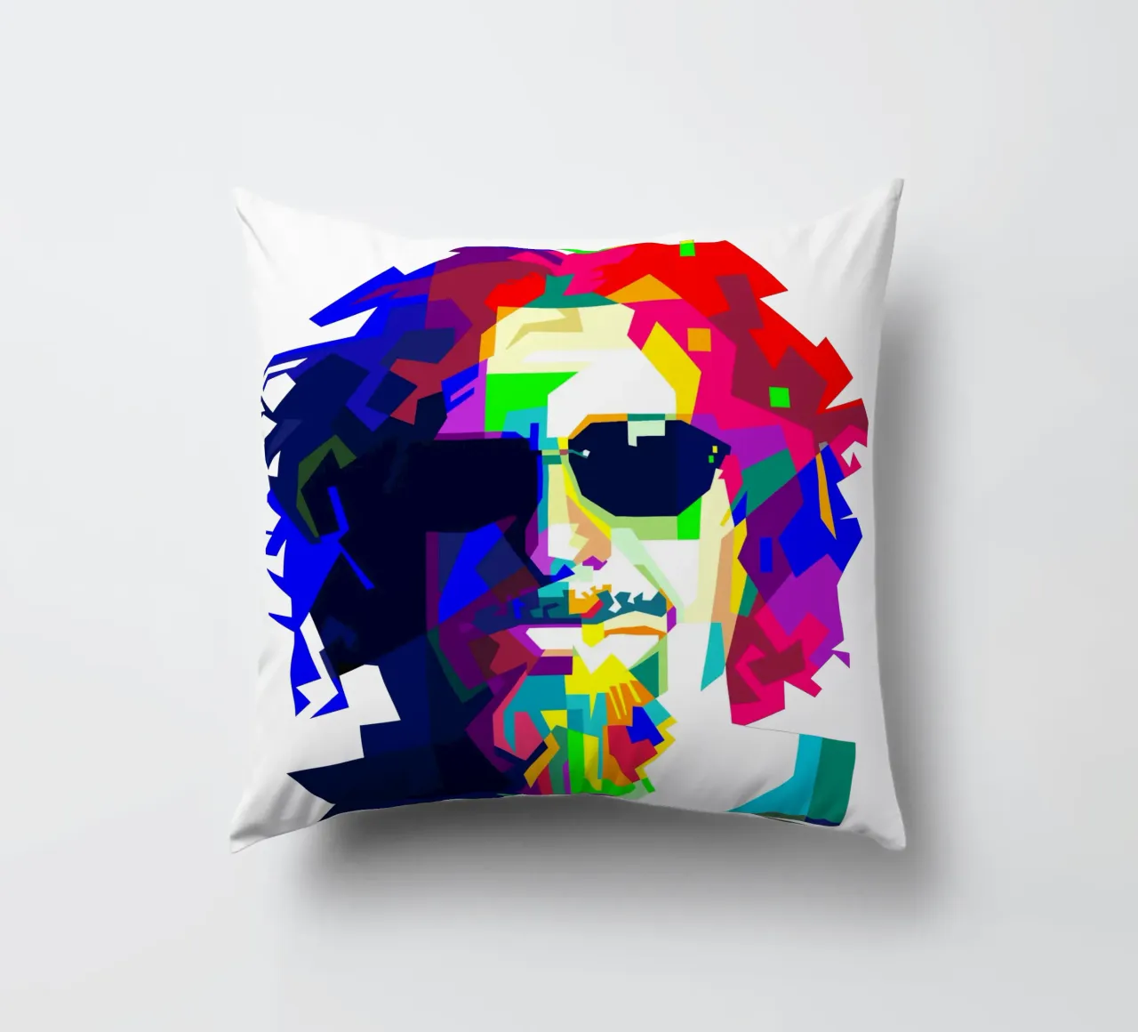 Sammy Hagar Red Rocker Illustrazione WPAP cuscino da Artkreator