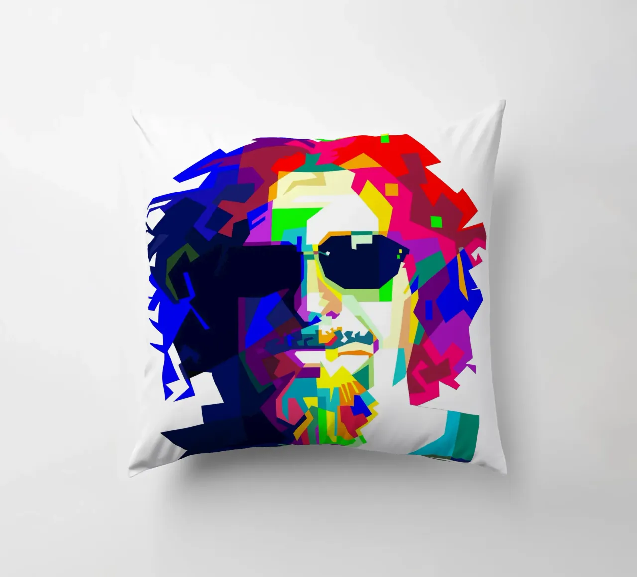 Sammy Hagar Red Rocker Illustrazione WPAP cuscino da Artkreator