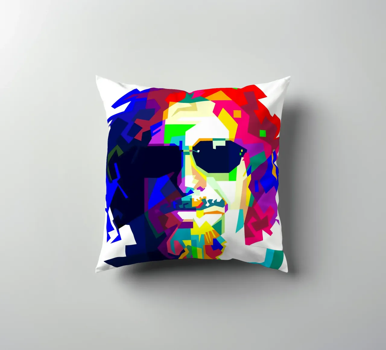 Sammy Hagar Red Rocker Illustrazione WPAP cuscino da Artkreator