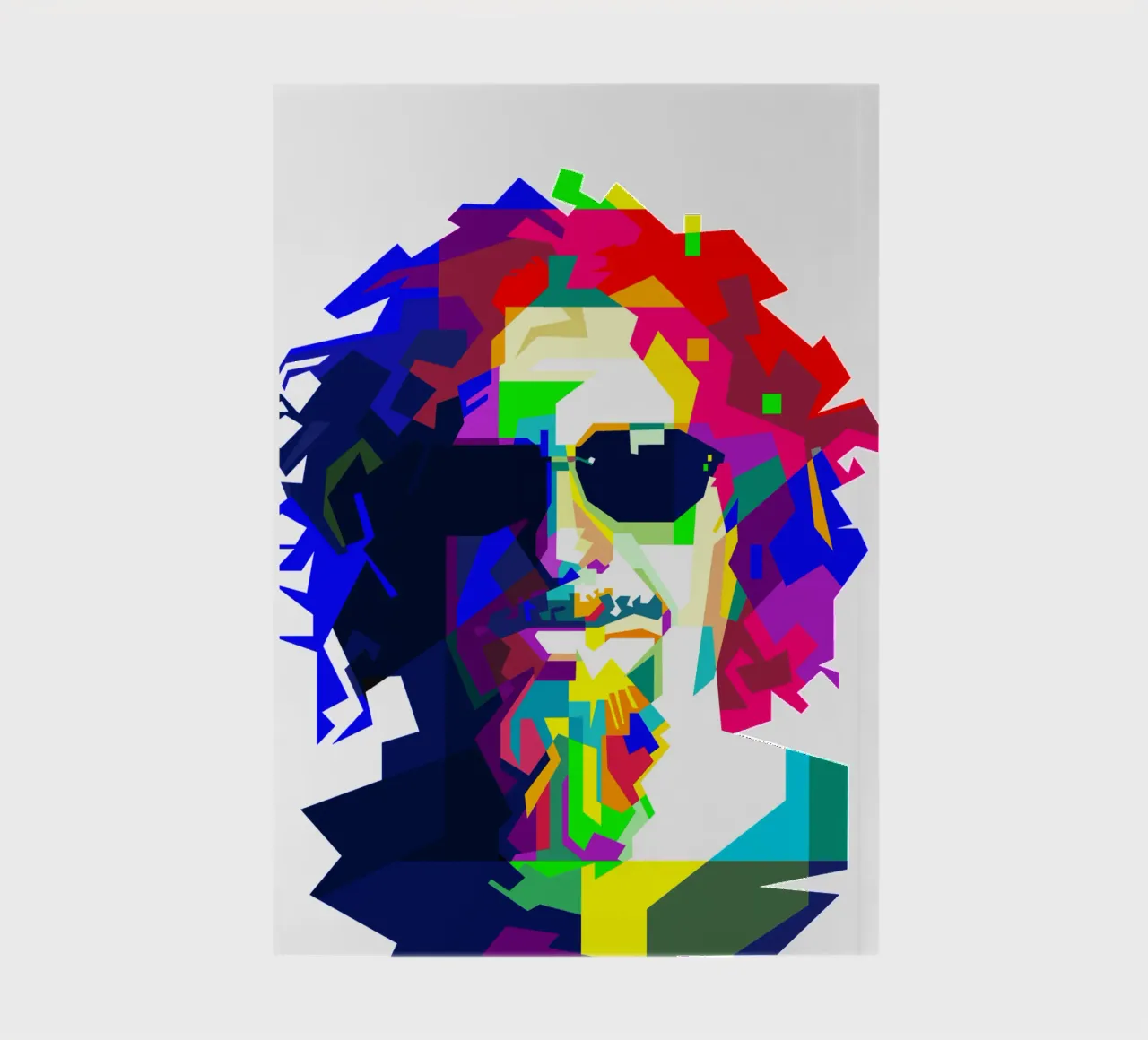 Sammy Hagar Red Rocker WPAP Illustration notebook by Artkreator