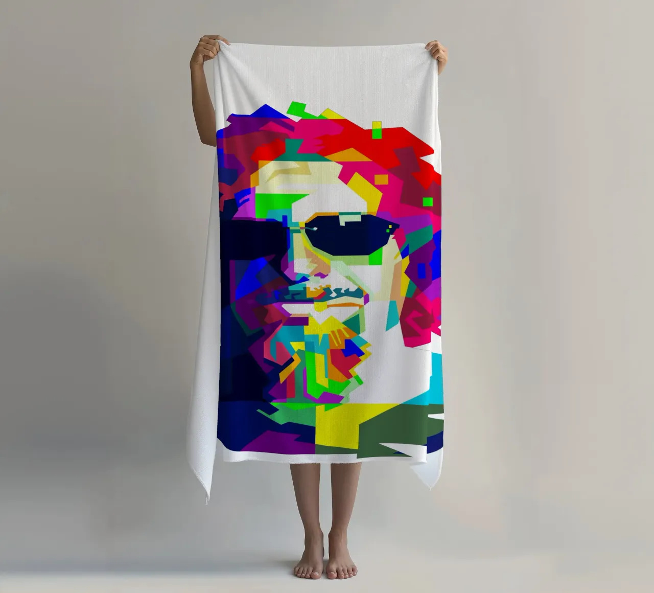 Sammy Hagar Red Rocker Illustrazione WPAP telo mare da Artkreator