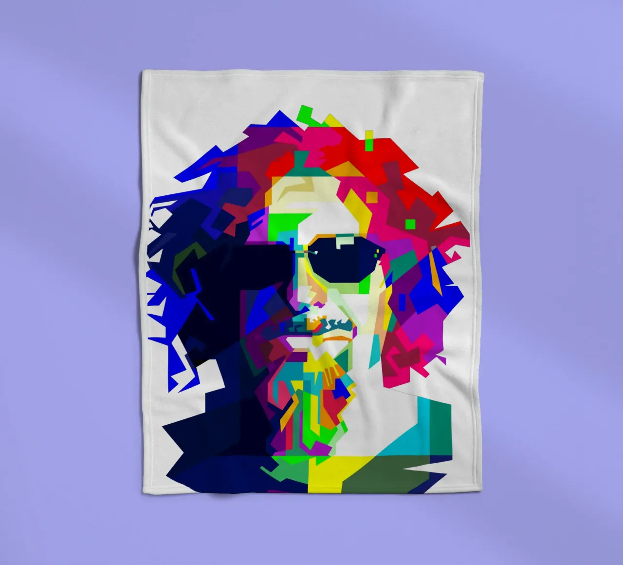 Sammy Hagar Red Rocker Illustrazione WPAP coperta in pile da Artkreator