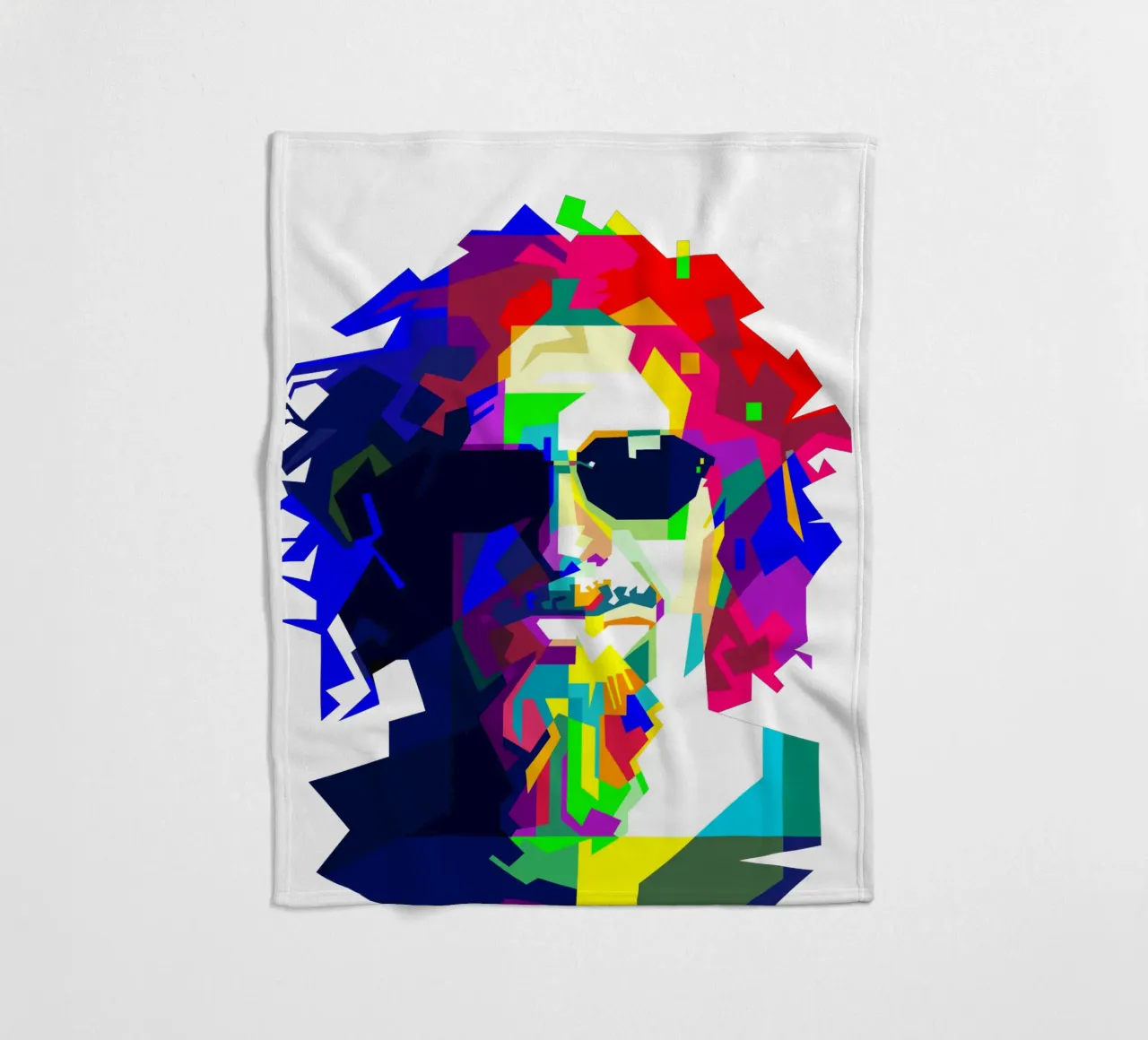 Sammy Hagar Red Rocker Illustrazione WPAP coperta in pile da Artkreator