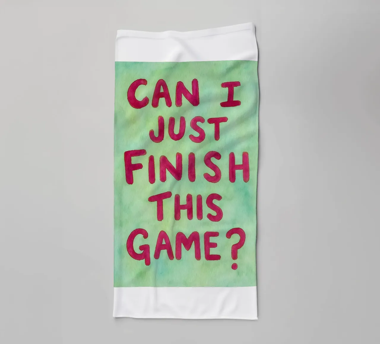 can i just finish this game towel by onelove