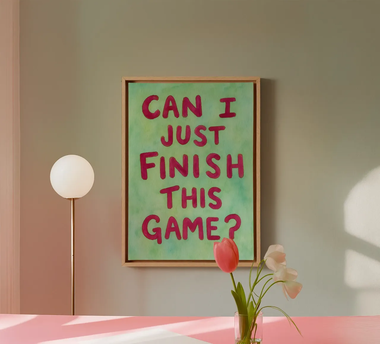 can i just finish this game canvas with Floater frame by onelove