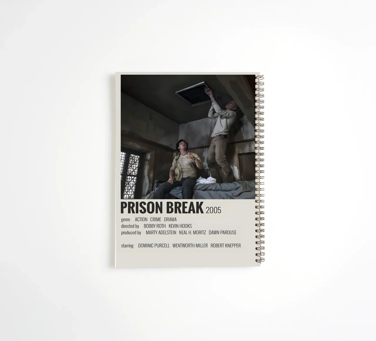 PRISON BREAK 2005 spiral notebook by MVFminimalist