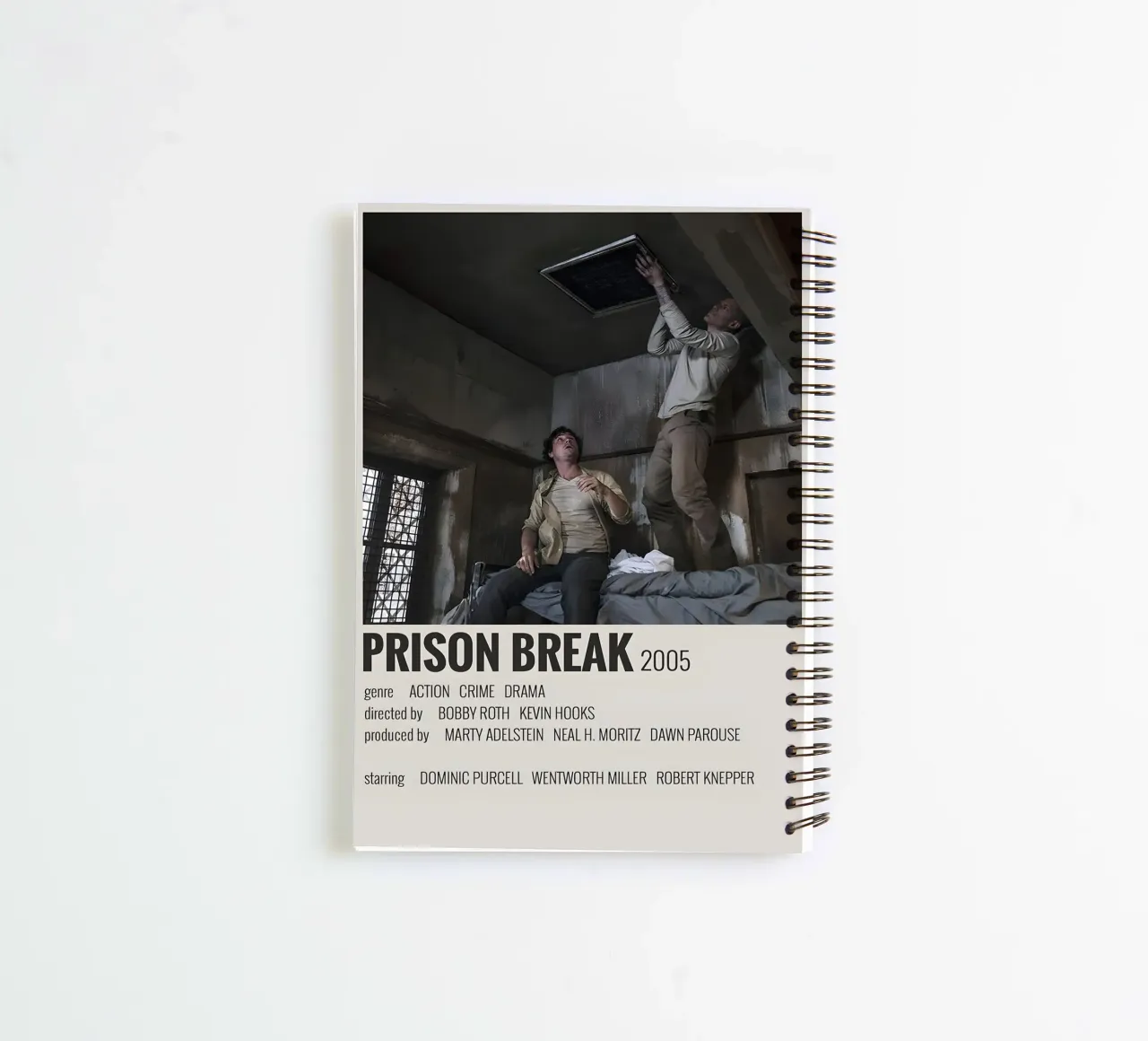 PRISON BREAK 2005 spiral notebook by MVFminimalist