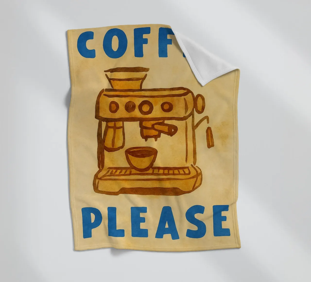 caffè per favore coperta in pile da onelove