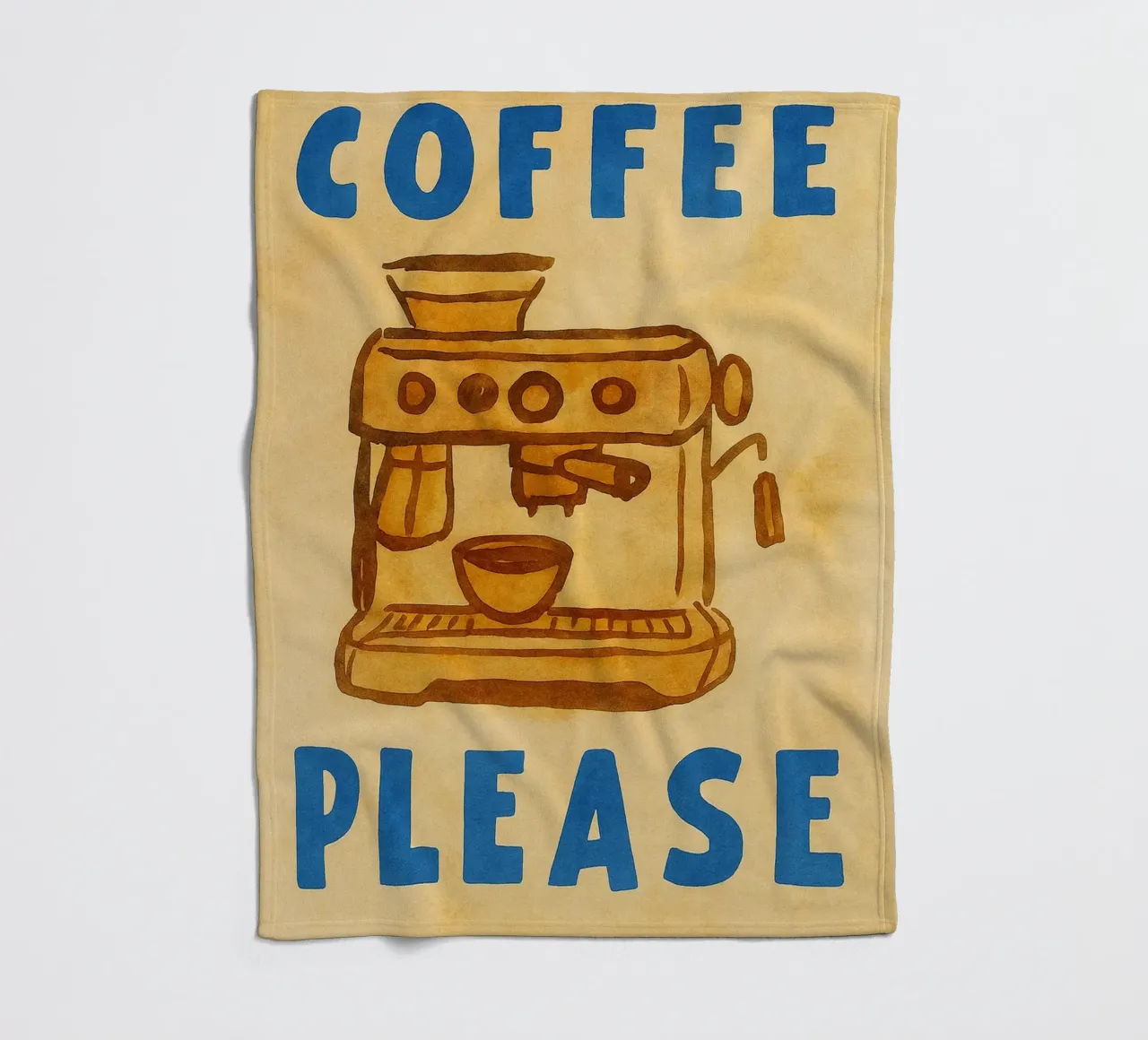 caffè per favore coperta in pile da onelove