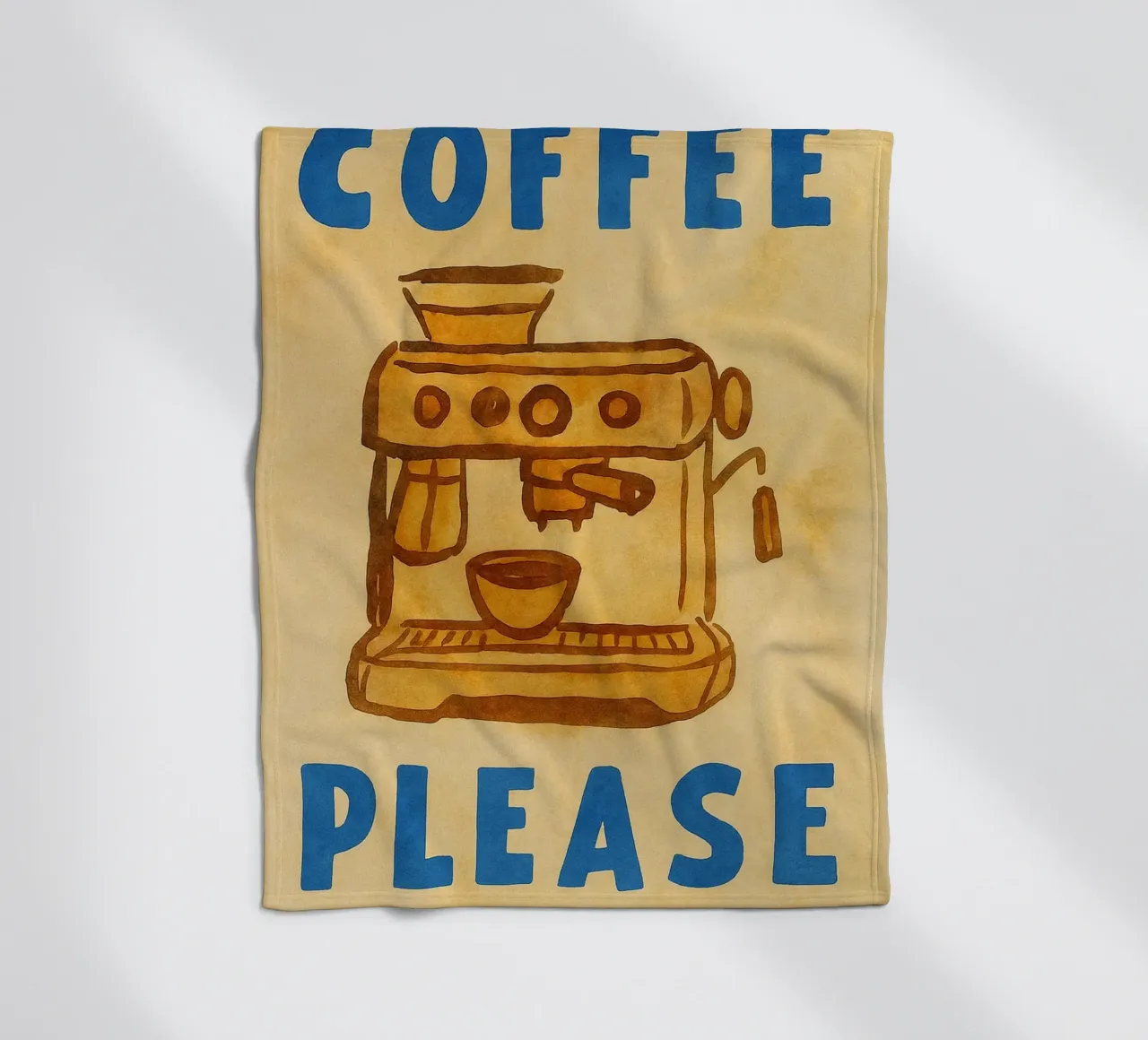 caffè per favore coperta in pile da onelove
