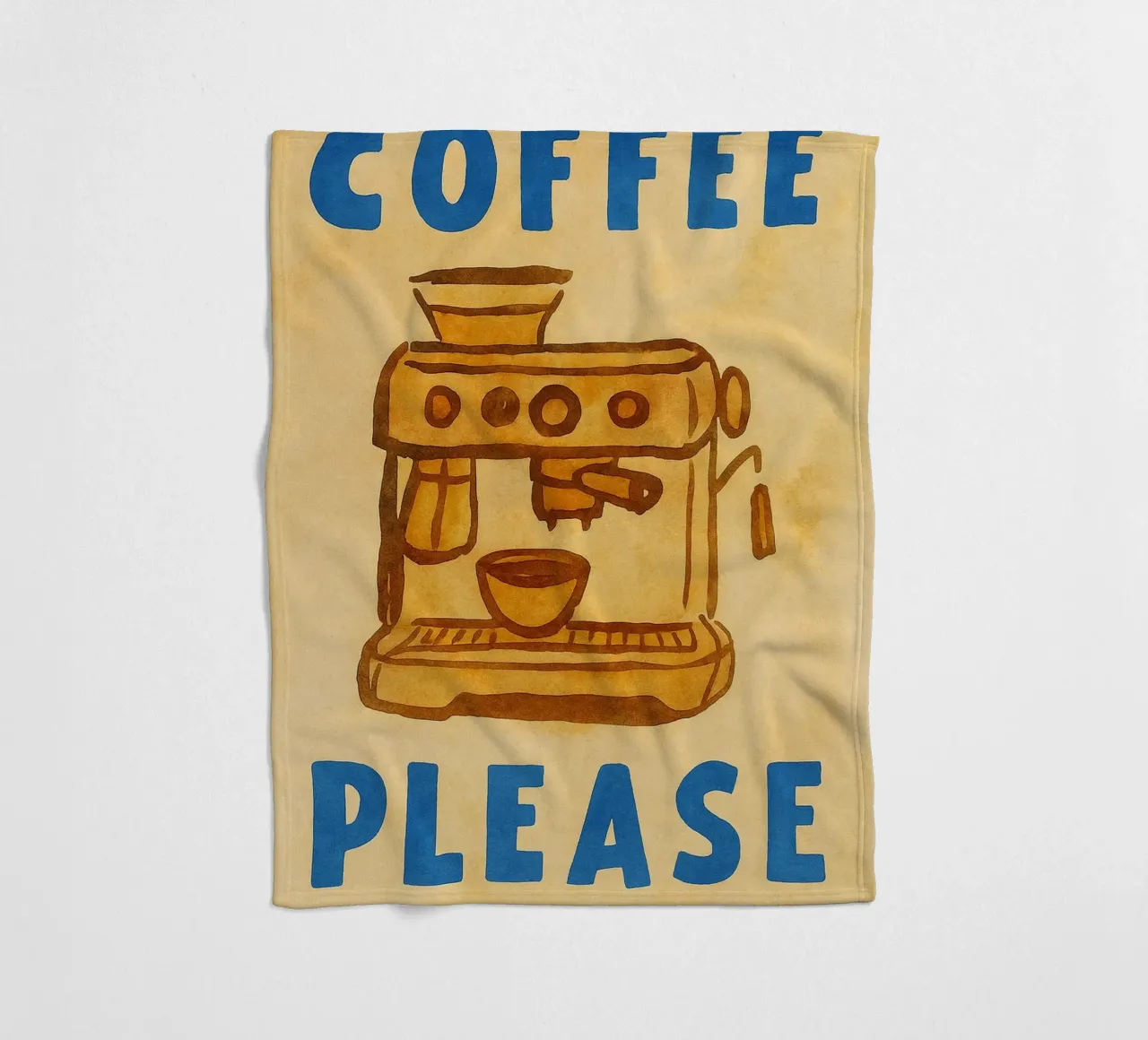 caffè per favore coperta in pile da onelove