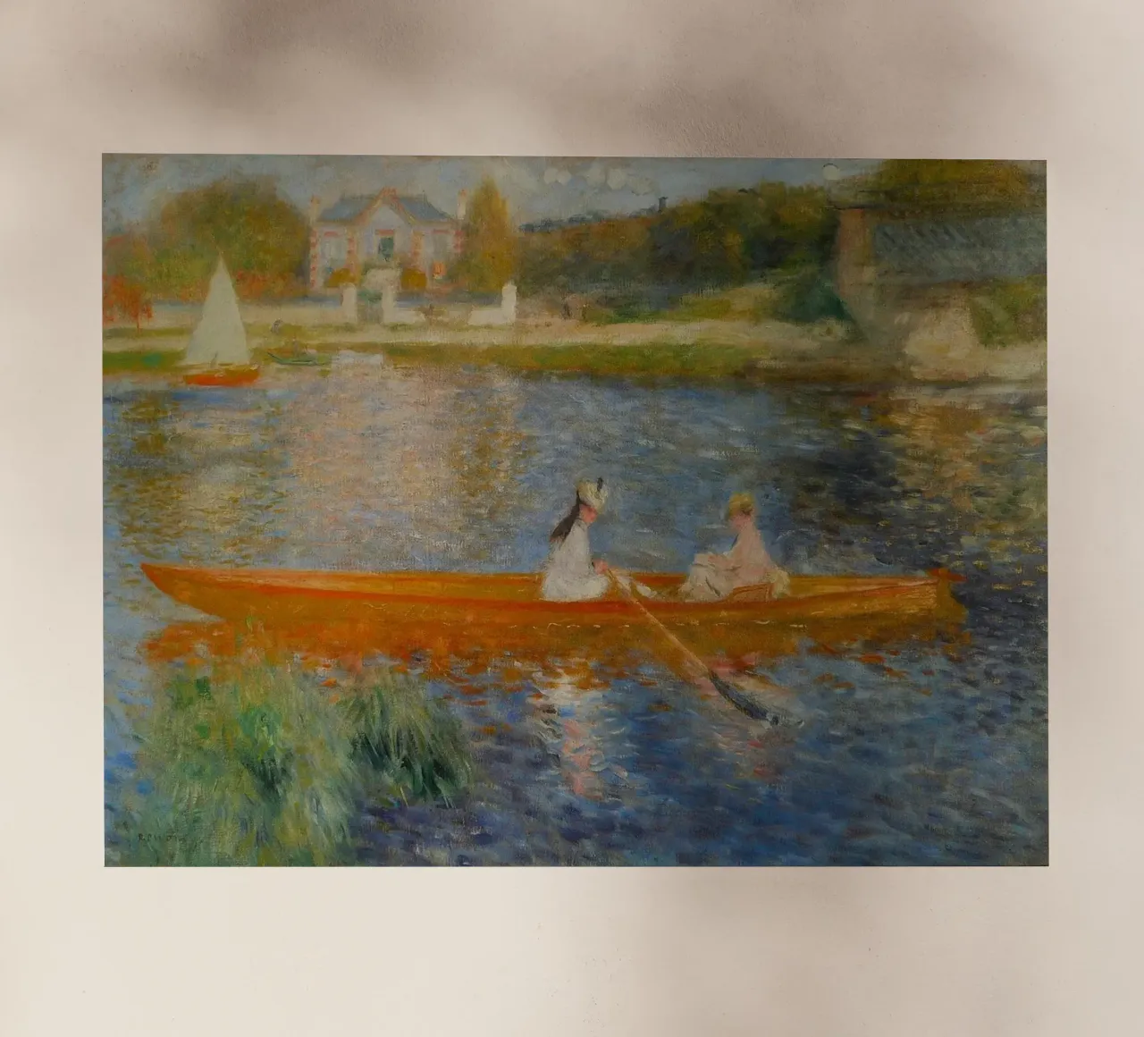 In barca sulla Senna - Pierre Auguste Renoir pellicola backlit da masonday