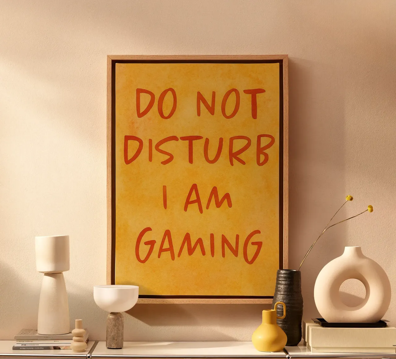 do not disturb i am gaming canvas with Floater frame by onelove