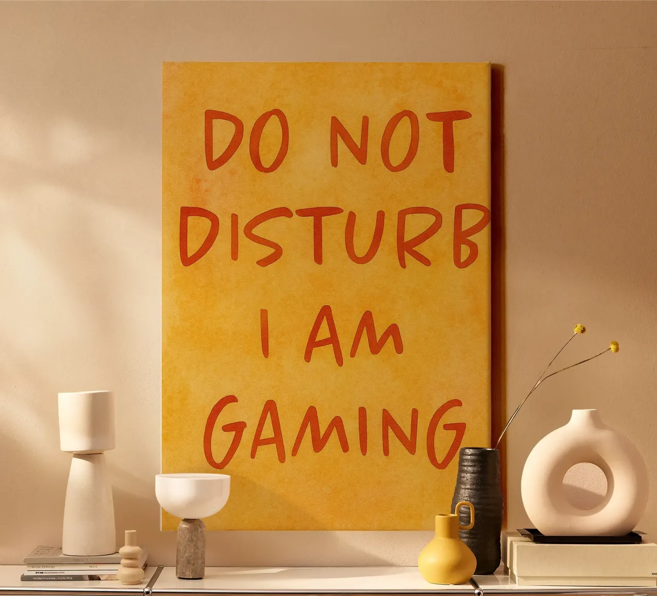 do not disturb i am gaming canvas with Floater frame by onelove