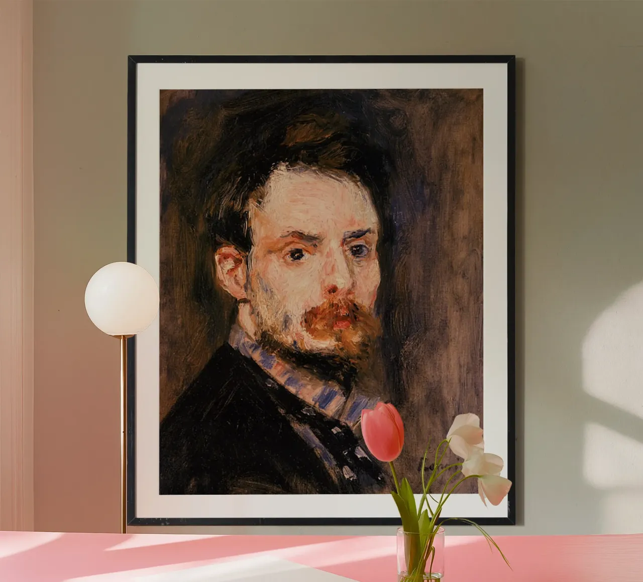Pierre Auguste Renoir Autoritratto poster con telaio in legno da masonday