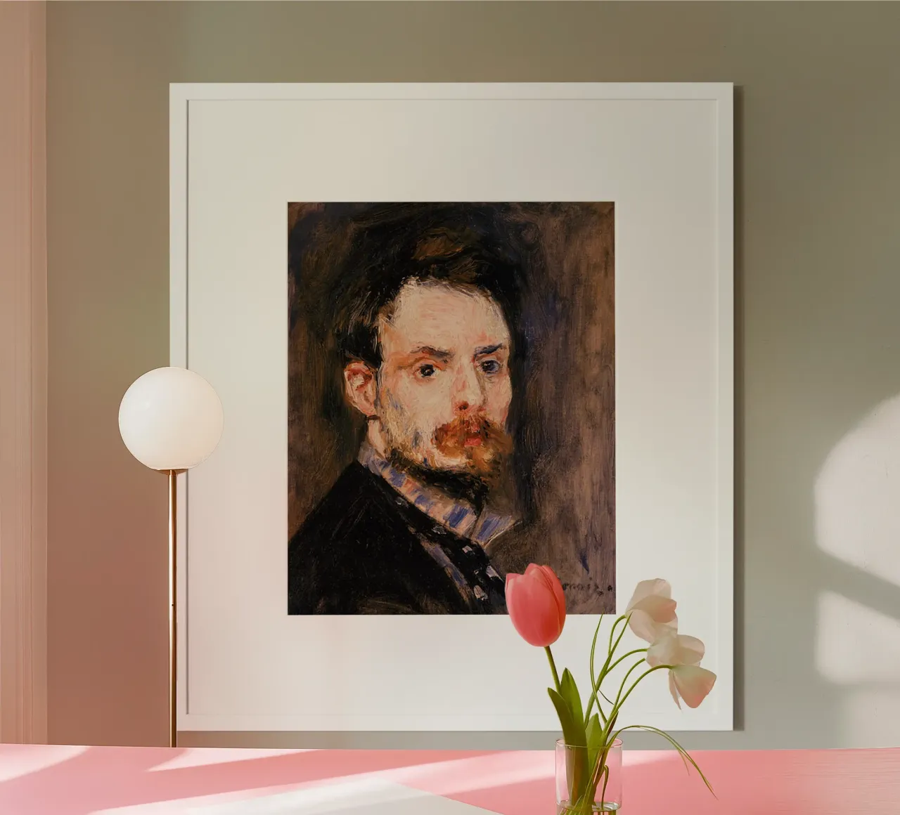 Pierre Auguste Renoir Autoritratto poster con telaio in legno da masonday