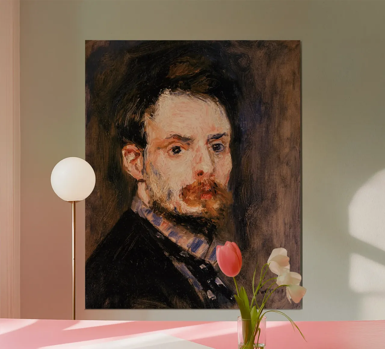 Pierre Auguste Renoir Autoritratto poster con telaio in legno da masonday