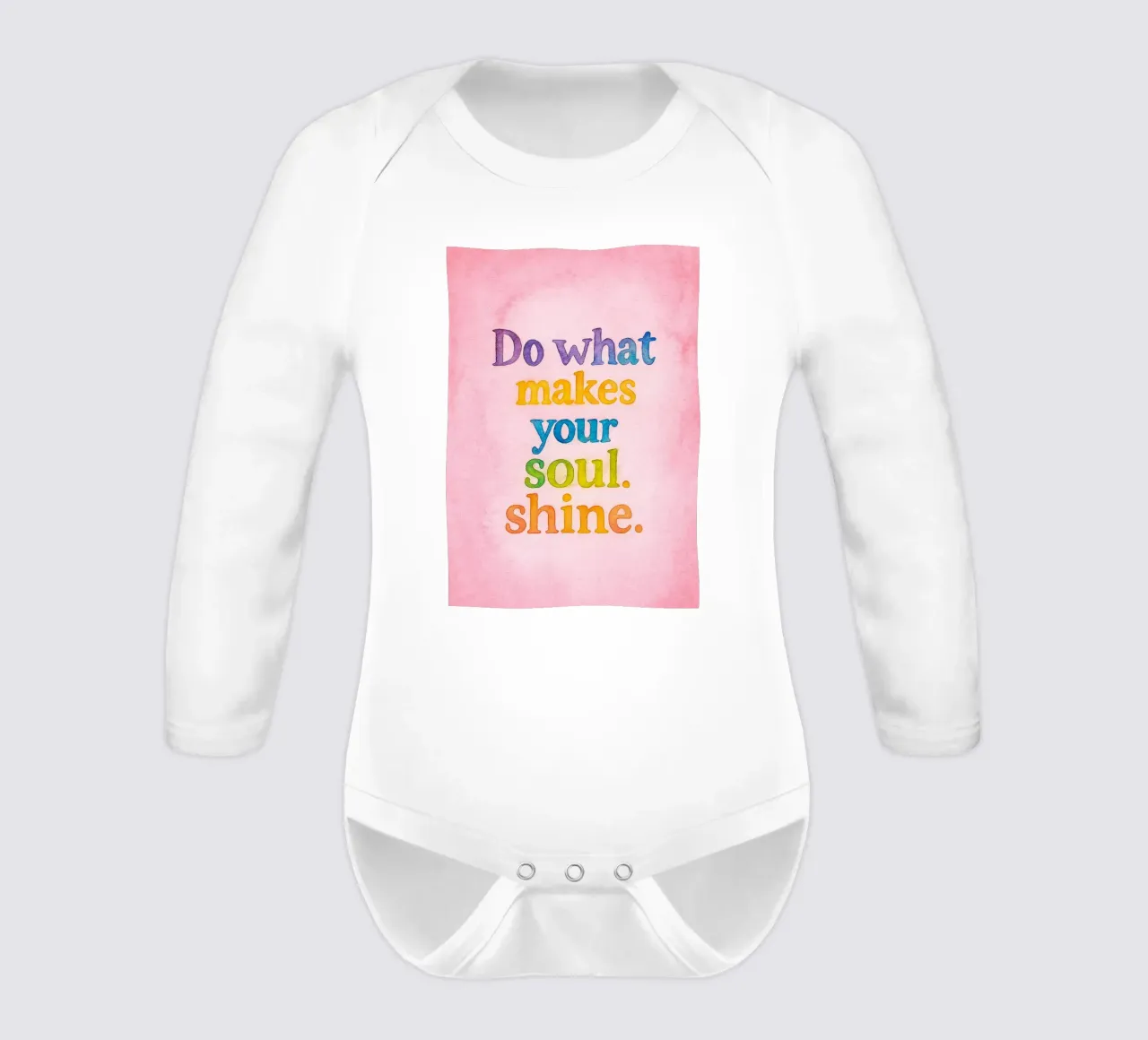 Do What Makes Your Soul Shine long-sleeve baby romper by onelove