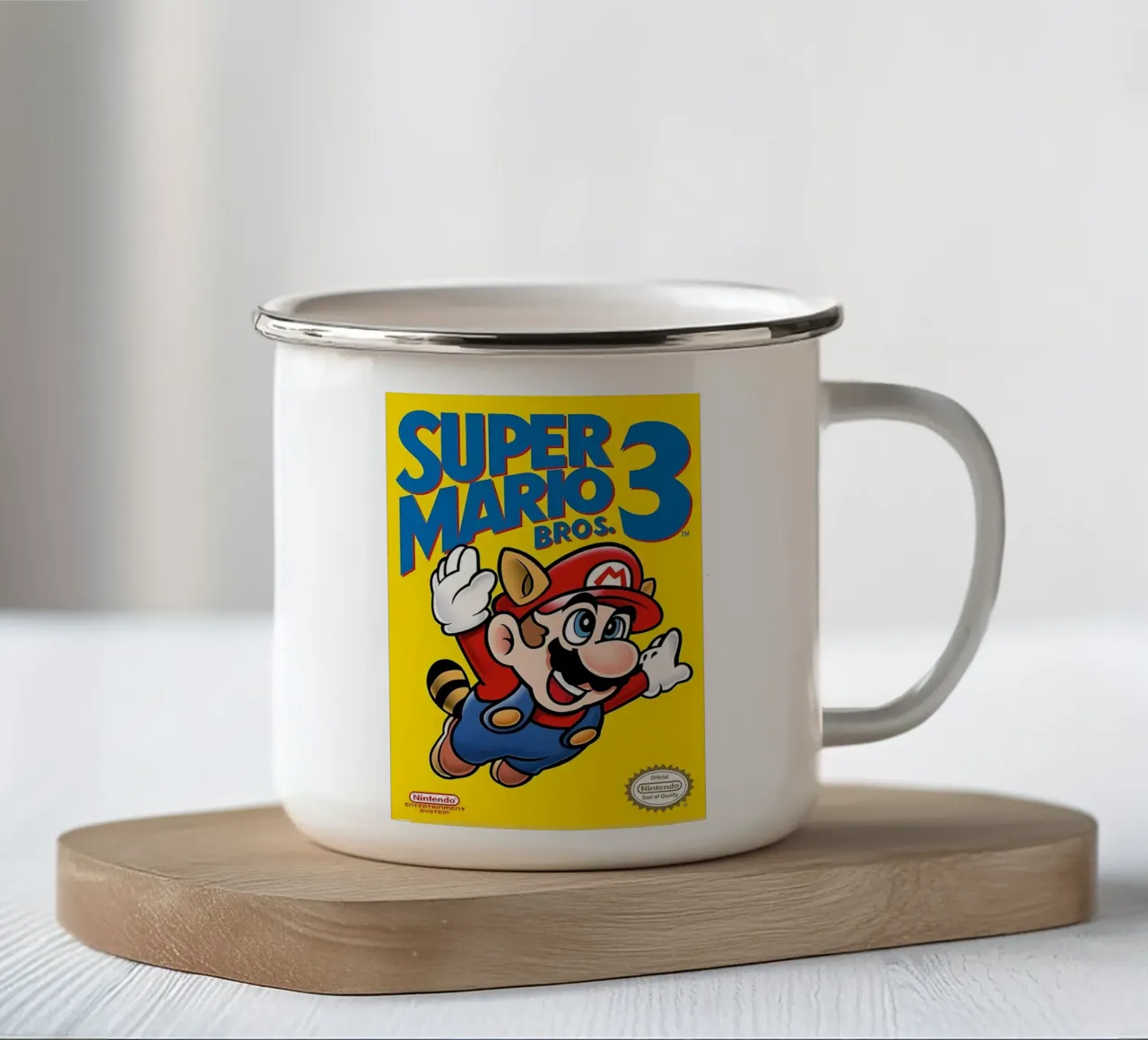 Super mario tazza in smalto da bakery