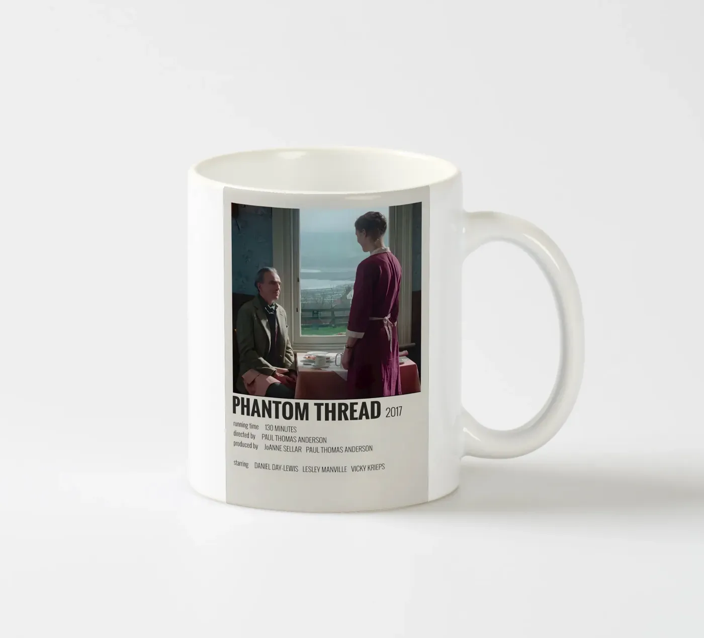 PHANTOM THREAD 2017 ceramic mug by MVFminimalist