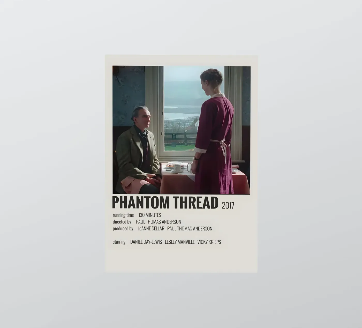 PHANTOM THREAD 2017 adesivo da MVFminimalist