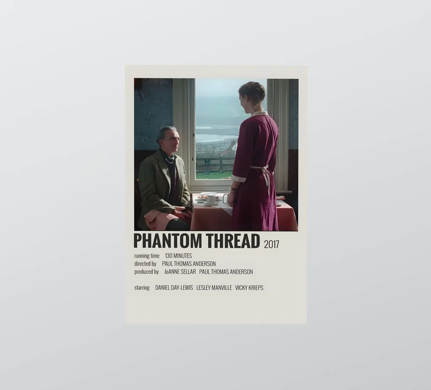 PHANTOM THREAD 2017 Sticker von MVFminimalist