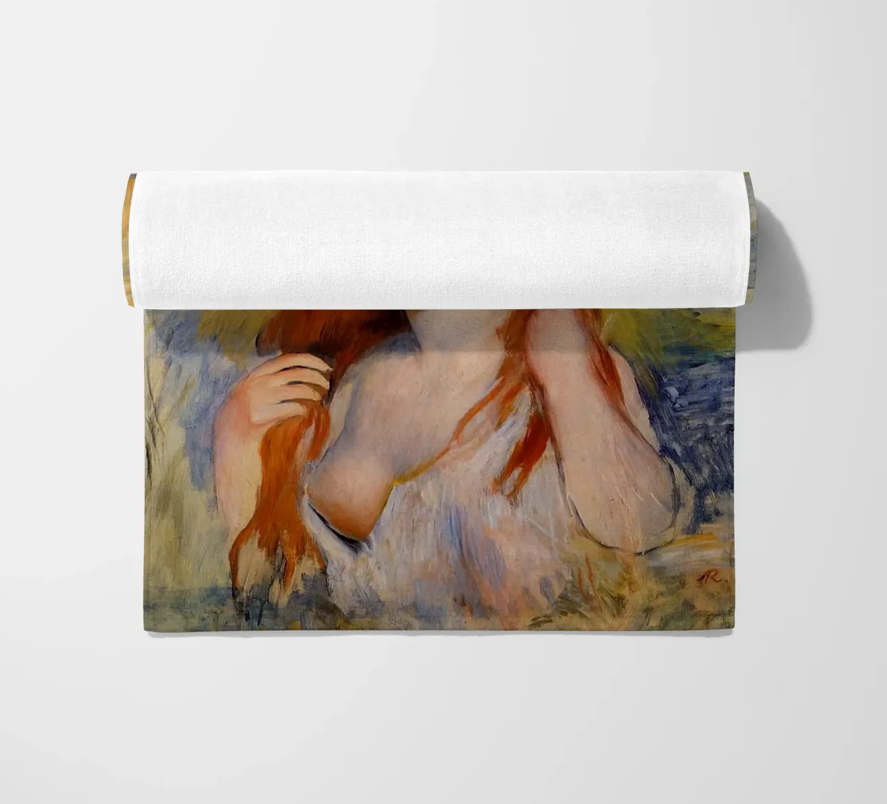 Giovane donna con cappello di paglia - Pierre Auguste Renoir telo mare da masonday