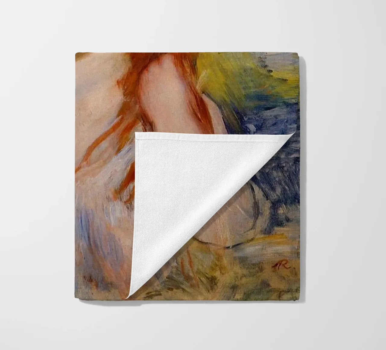 Giovane donna con cappello di paglia - Pierre Auguste Renoir telo mare da masonday