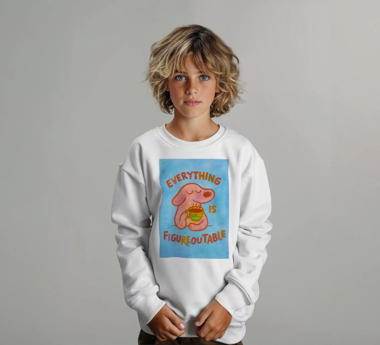 Tutto è calcolabile felpa bambino da onelove
