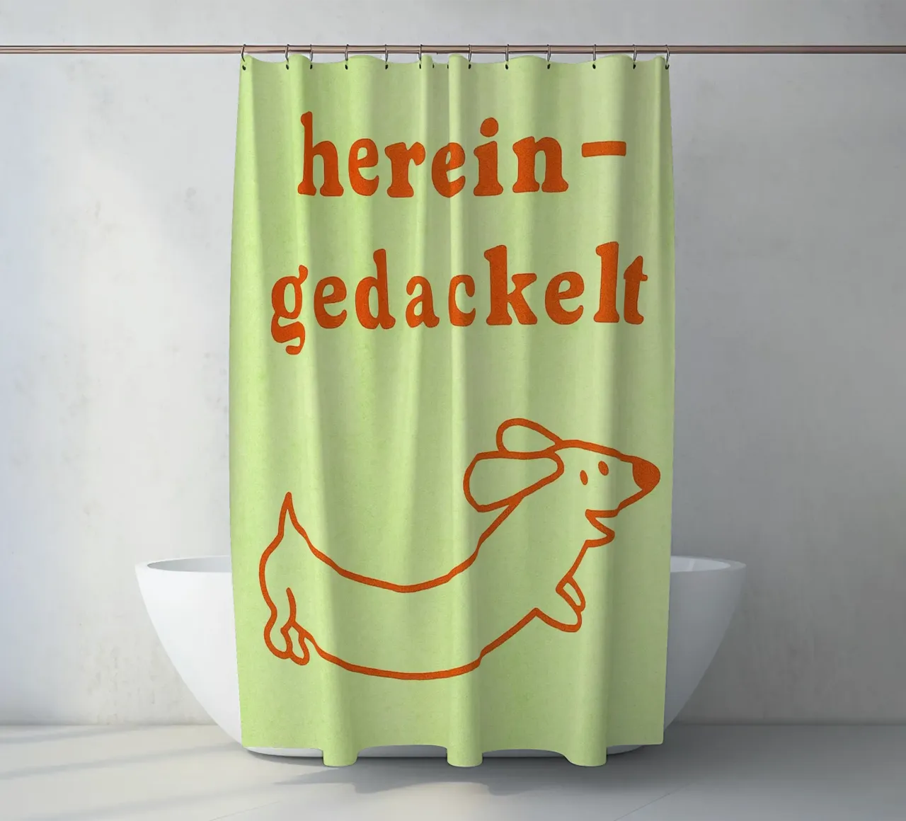 herein-gedackelt Duschvorhang von onelove