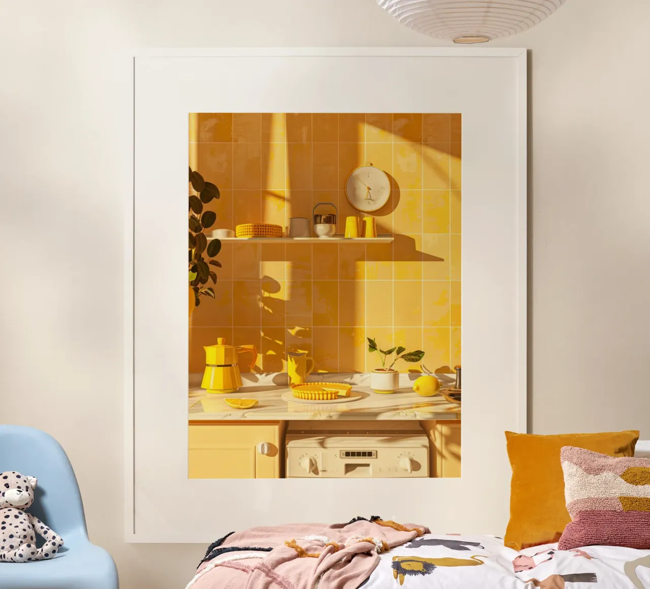 Lemon Light poster con telaio in plastica da Mosaic Dialogue