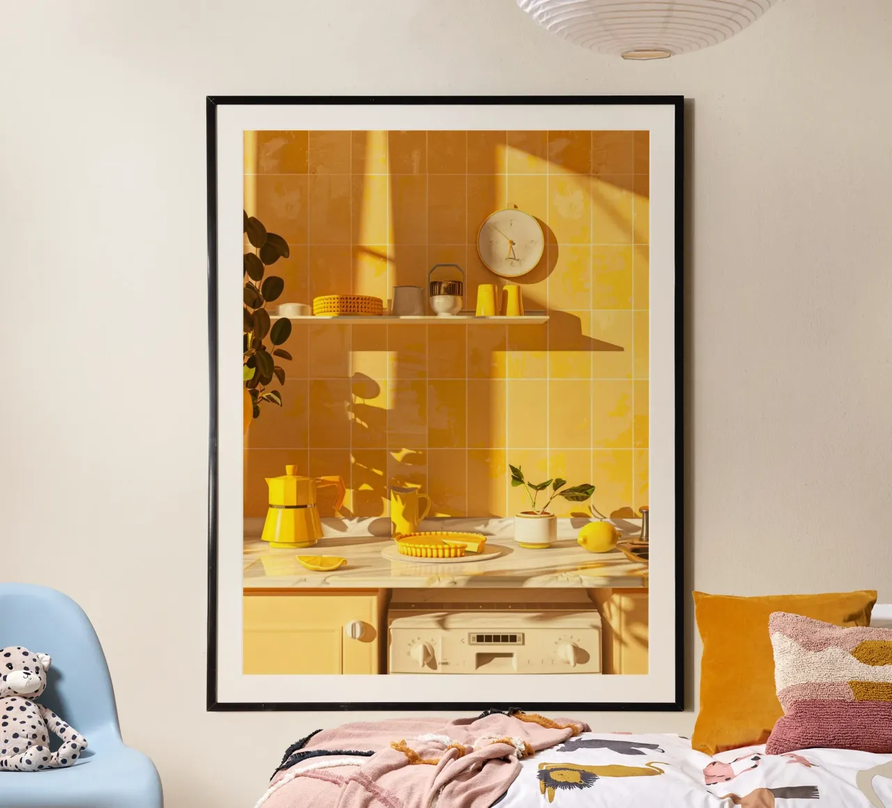 Lemon Light poster con telaio in plastica da Mosaic Dialogue