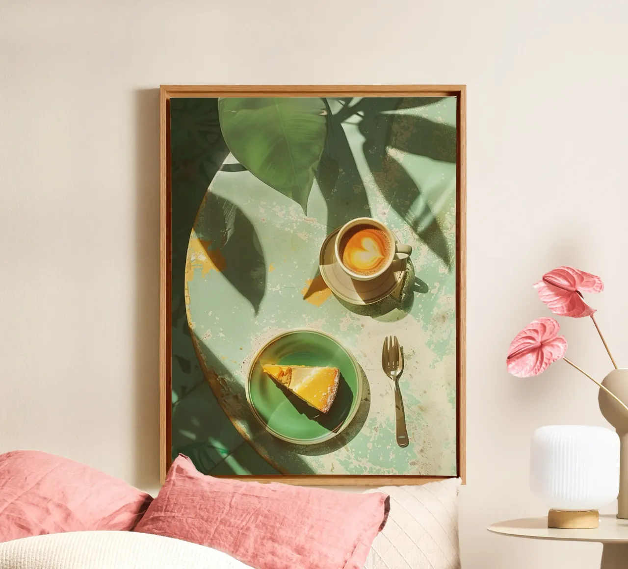 Citrus Pause canvas with Floater frame by michi