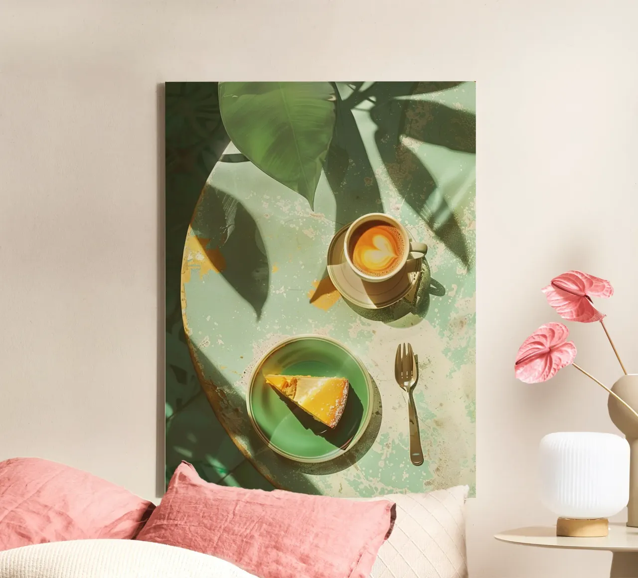 Citrus Pause canvas with Floater frame by michi