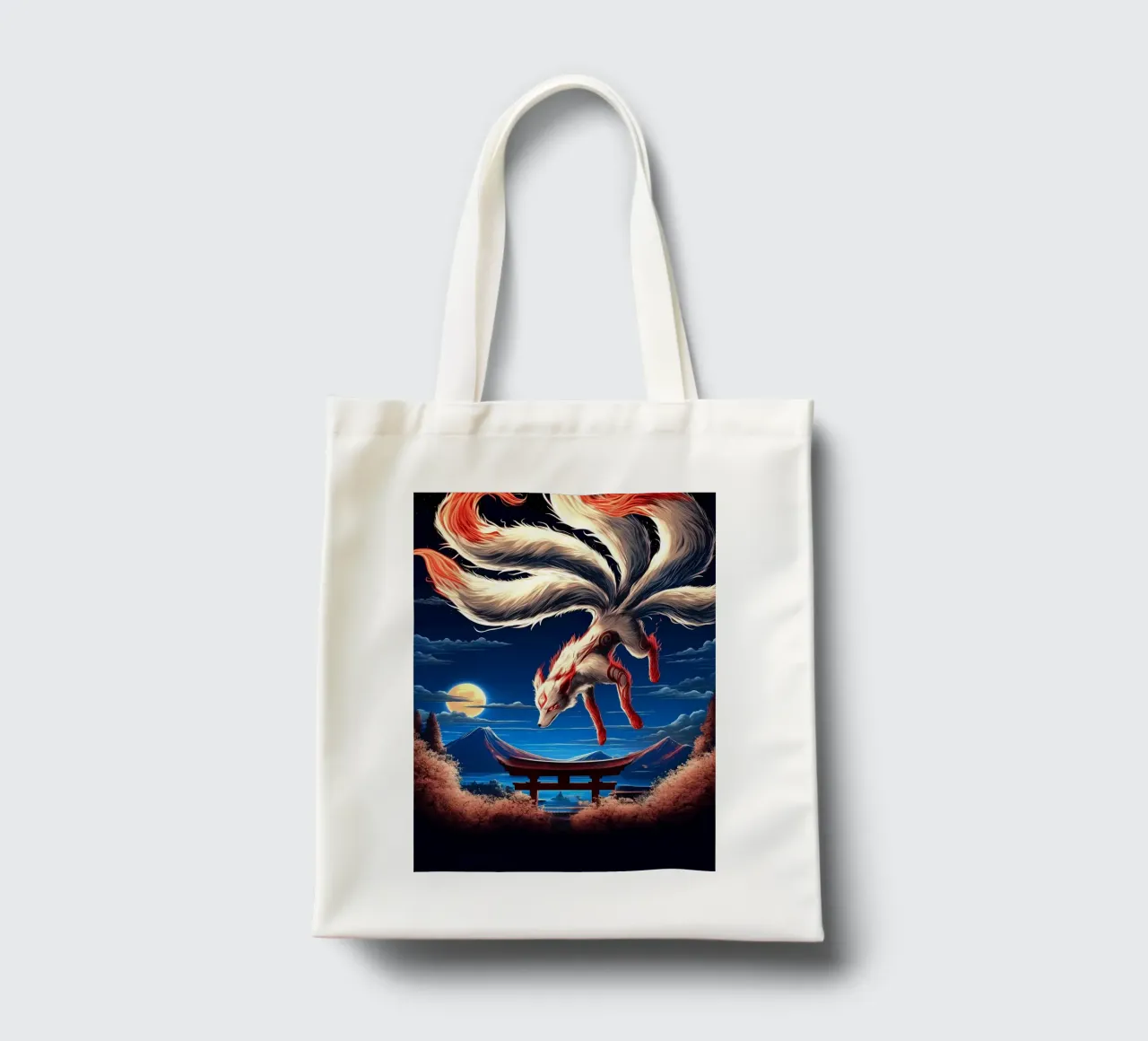 Volpe a nove code borsa in juta da Fleur de Lys