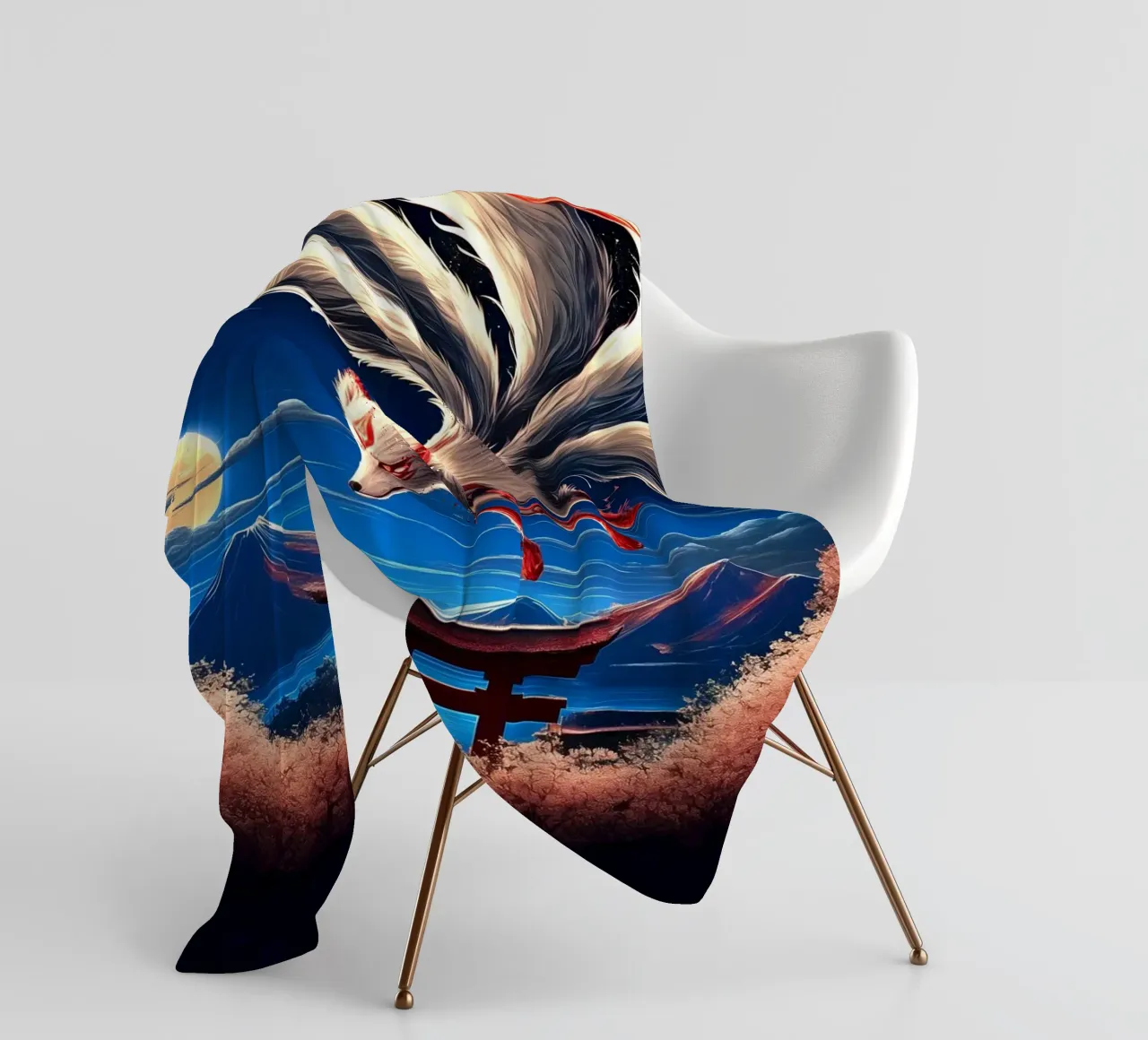 Volpe a nove code coperta in pile da Fleur de Lys
