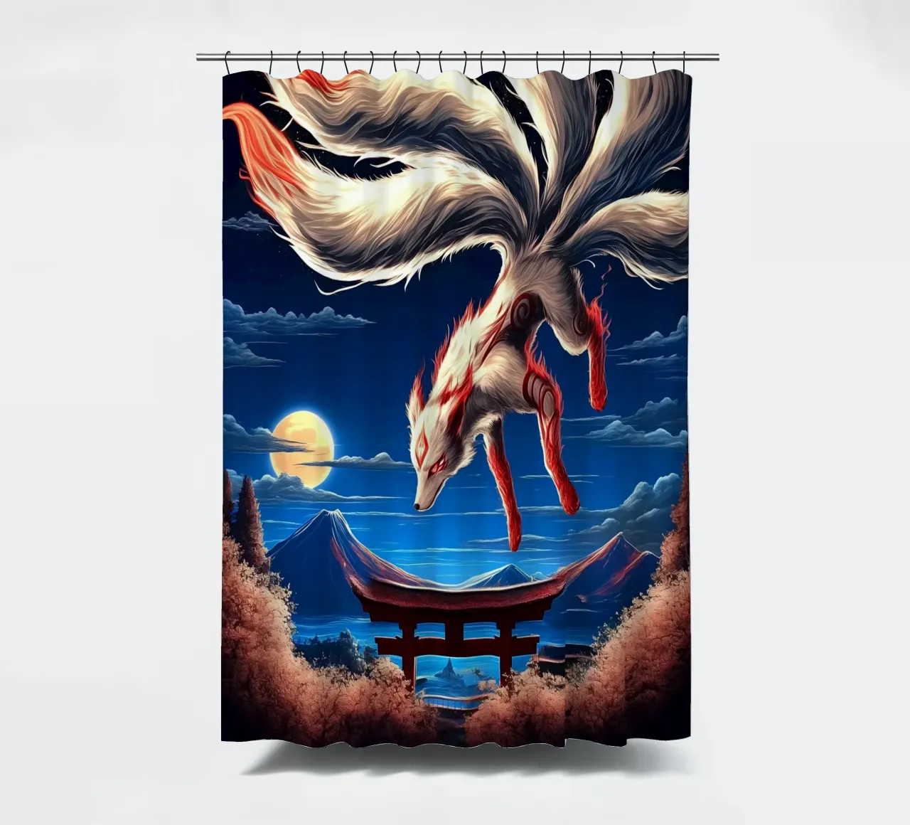 Volpe a nove code tenda da doccia da Fleur de Lys