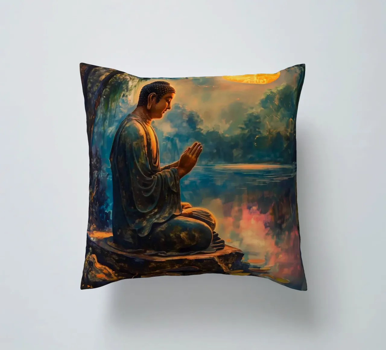 Buddha decorative cushion by Fleur de Lys