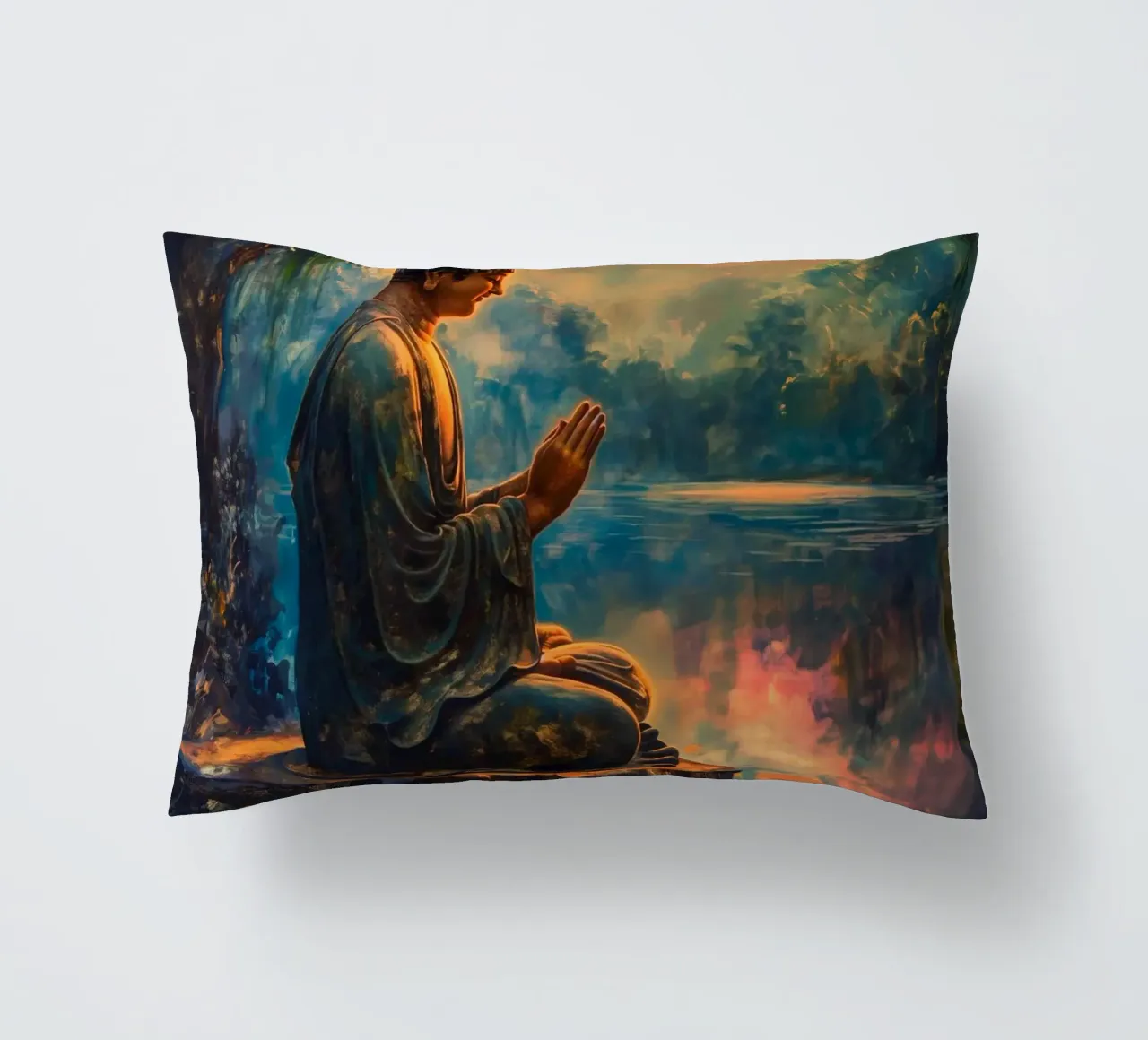 Buddha decorative cushion by Fleur de Lys