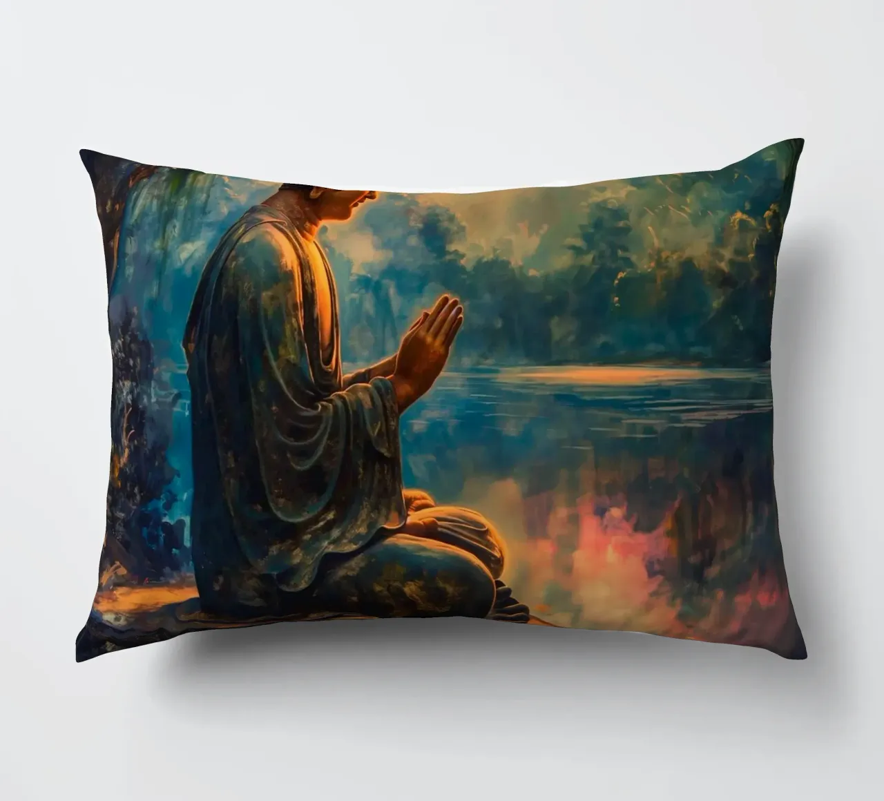 Buddha decorative cushion by Fleur de Lys