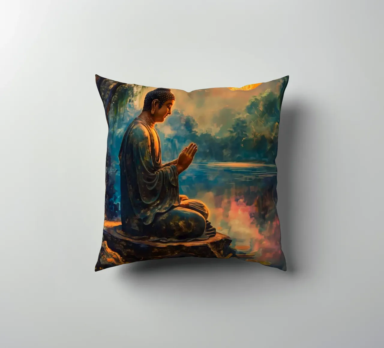 Buddha decorative cushion by Fleur de Lys