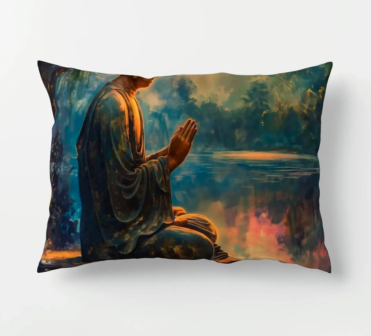 Buddha decorative cushion by Fleur de Lys