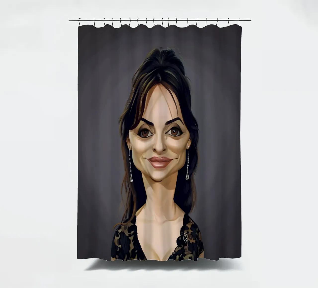Penélope Cruz cortina de baño de Rob Art | Illustration