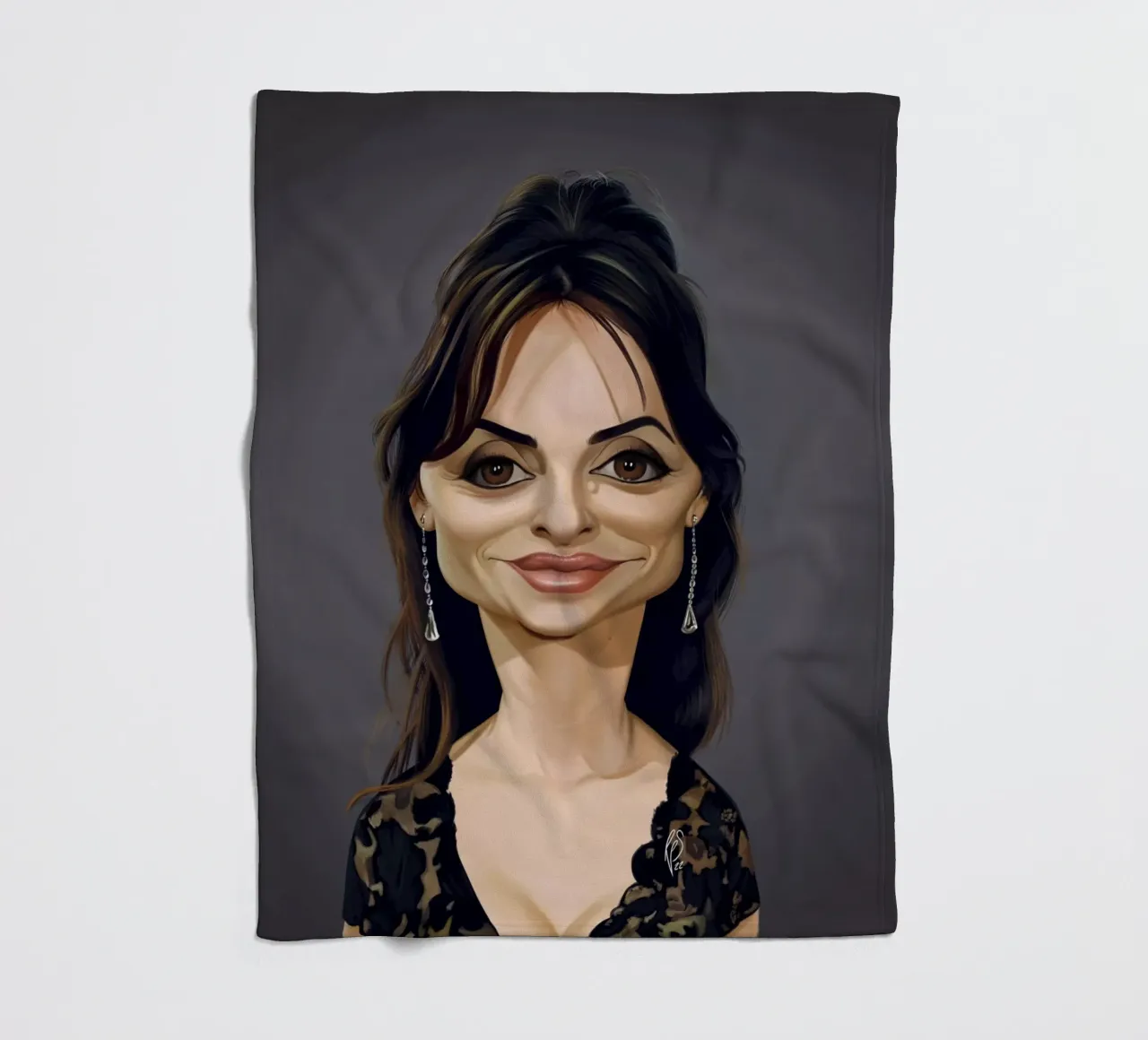 Penélope Cruz fleece blanket by Rob Art | Illustration