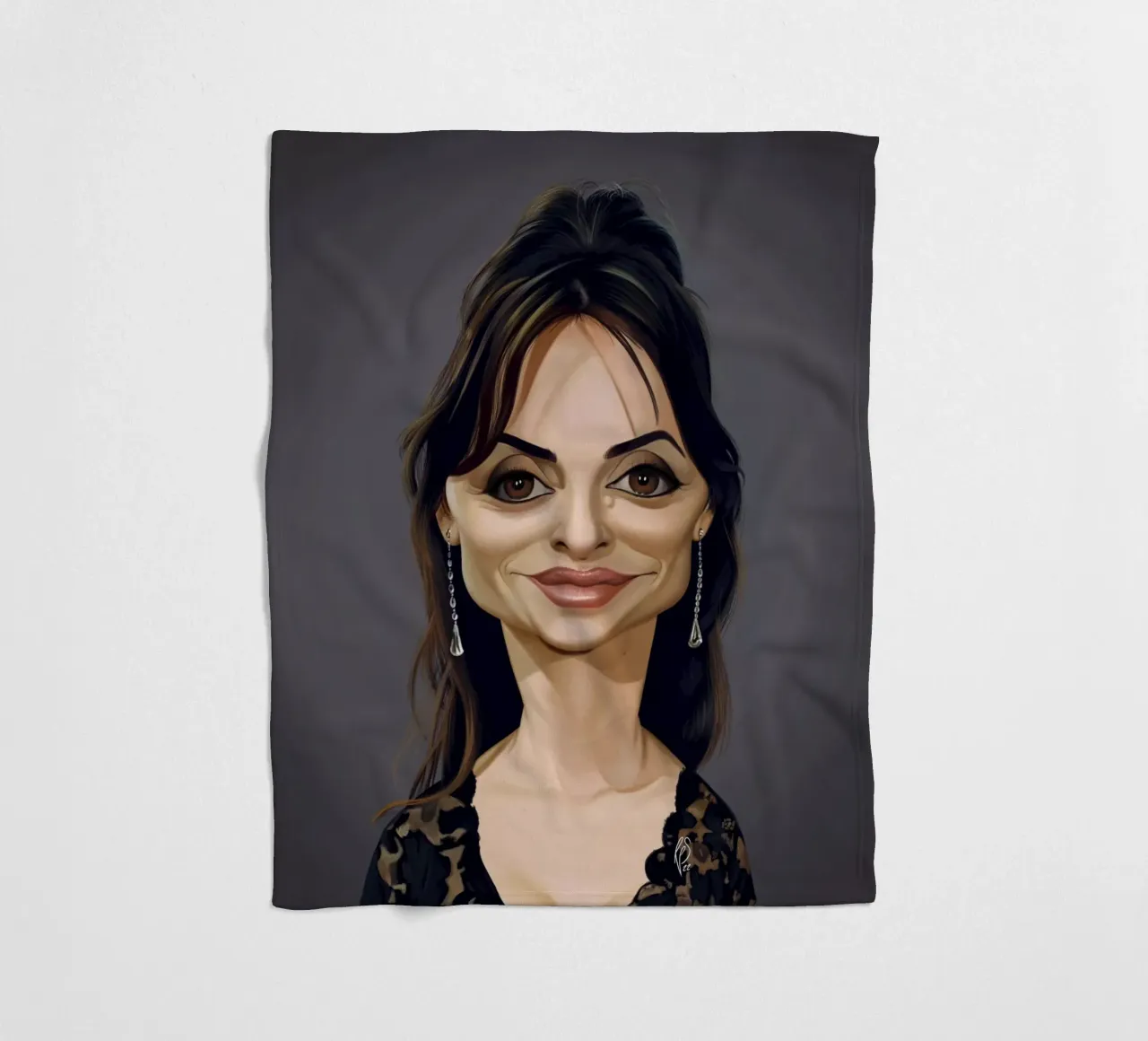 Penélope Cruz fleece blanket by Rob Art | Illustration