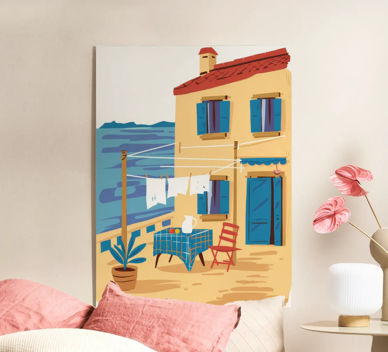 Caffè del mare giallo plexiglass da Muse Artworks